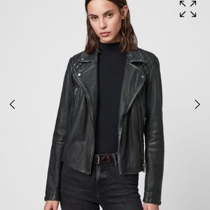 All Saints Cargo Leather Biker Jacket